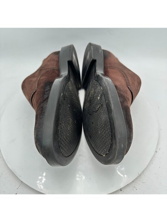 Gucci Men Size UK 9 US 9.5 Dark Brown Suede Double Monk Strap Dress Shoes main image 4